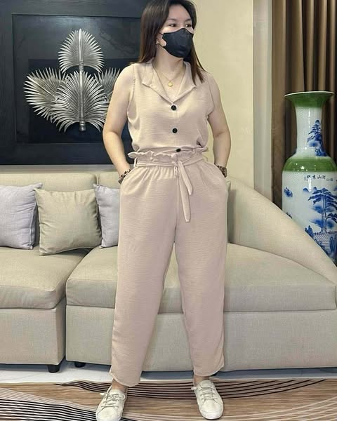 Plus Size Levy Sleeveless Top and Pants Coords