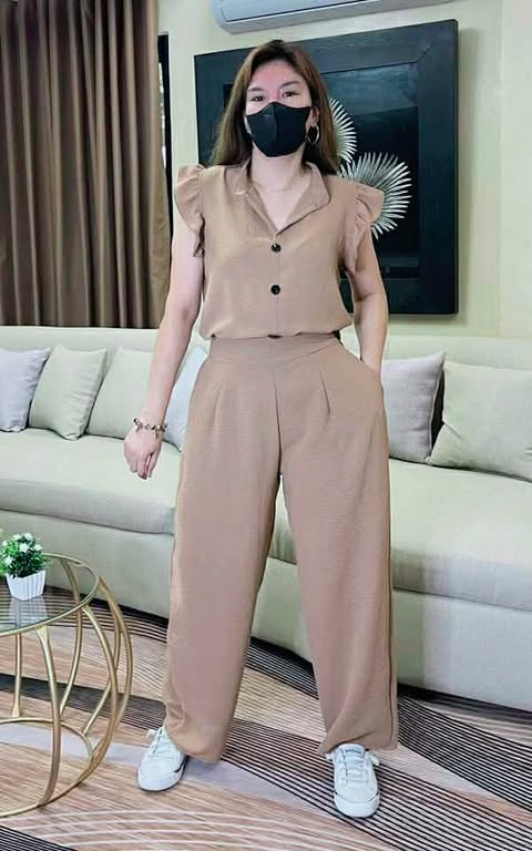 Plus Size Arabella Ruffles Top and Pants Coords