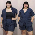 Plus Size Drake Blazer Top And Shorts Coords