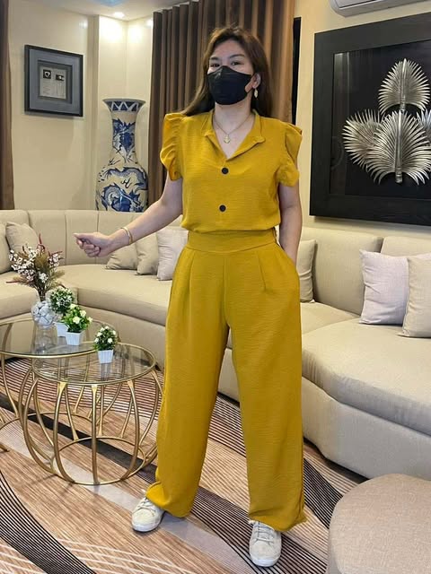 Plus Size Arabella Ruffles Top and Pants Coords