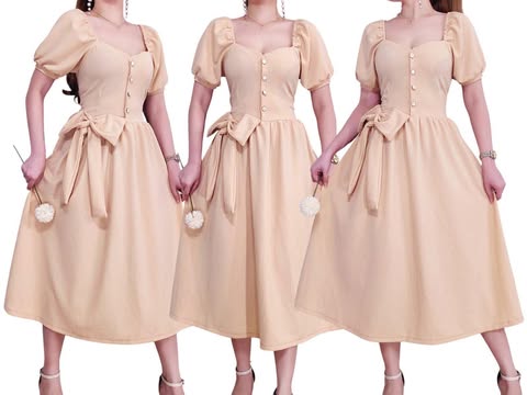 Evangeline Ribbon Midi Dress