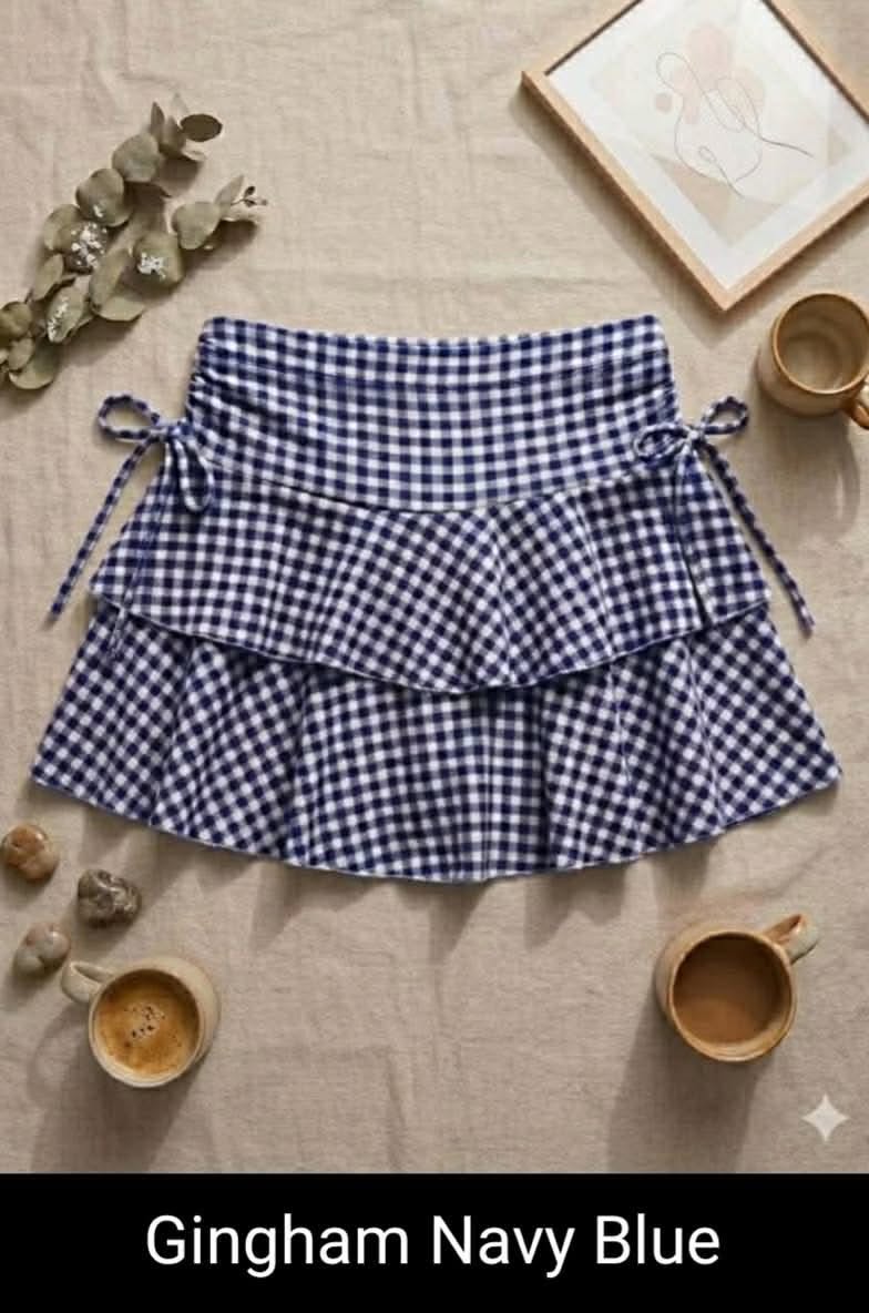Plus Size Zenny Layered Skort Plain