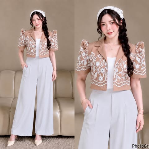 Cindy Filipiniana Bolero Top