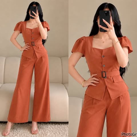 Annie Belt Top and Pants Coords