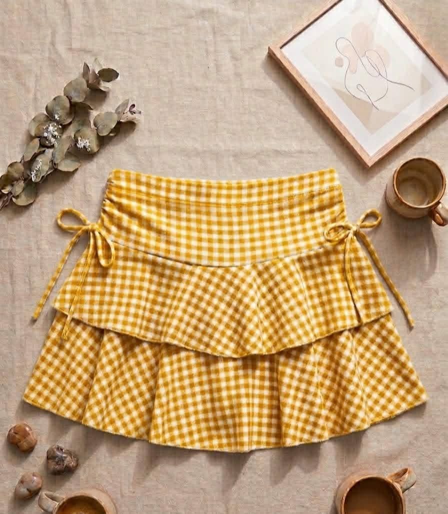 Plus Size Zenny Layered Skort Plain