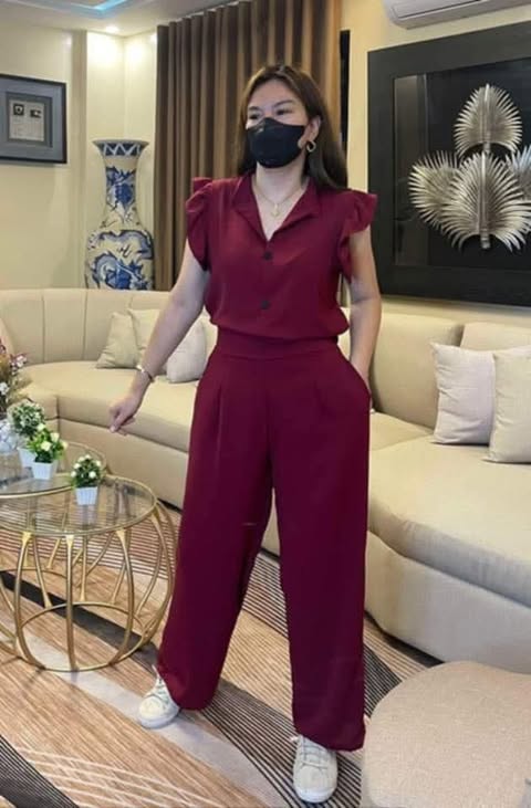 Plus Size Arabella Ruffles Top and Pants Coords