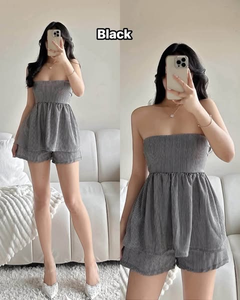 Charmaine Tube Peplum Top and Shorts Coords