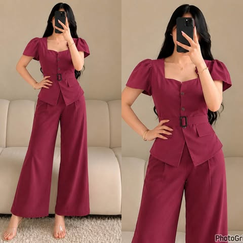 Annie Belt Top and Pants Coords