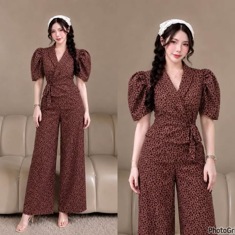 Plus Size Mia Filipiniana Top and Pants Coords