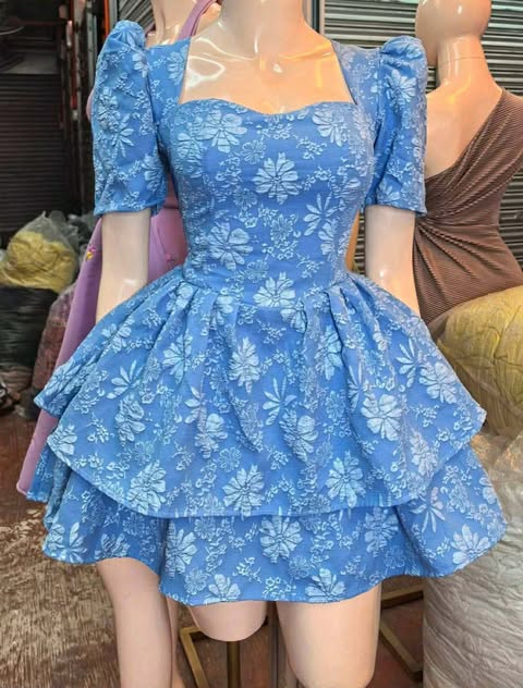 🎁 Andrea Puff Layered Mini Dress (50% off)