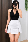 Demi Two Slit Skort