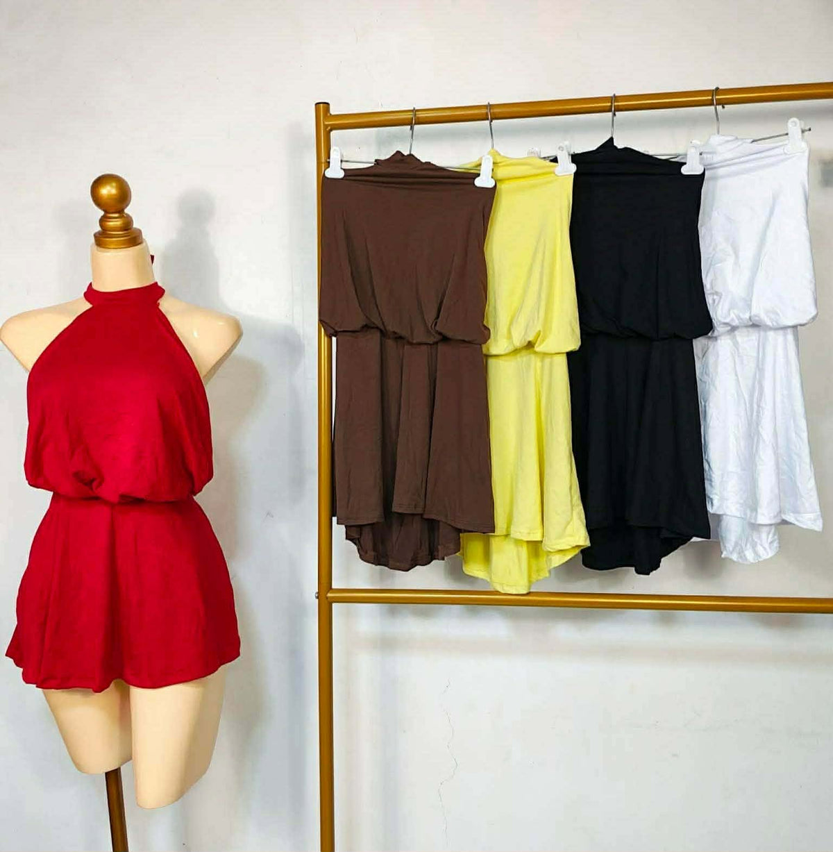 Connie Halter Backless Mini Dress
