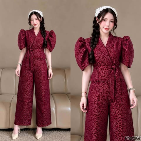 Plus Size Mia Filipiniana Top and Pants Coords