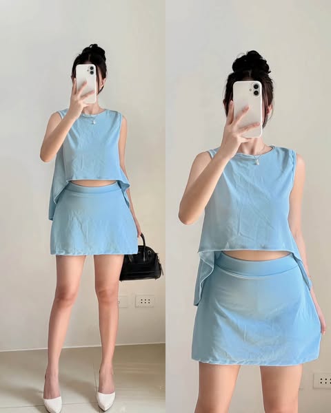 Merielle Longback Top and Skort Coords