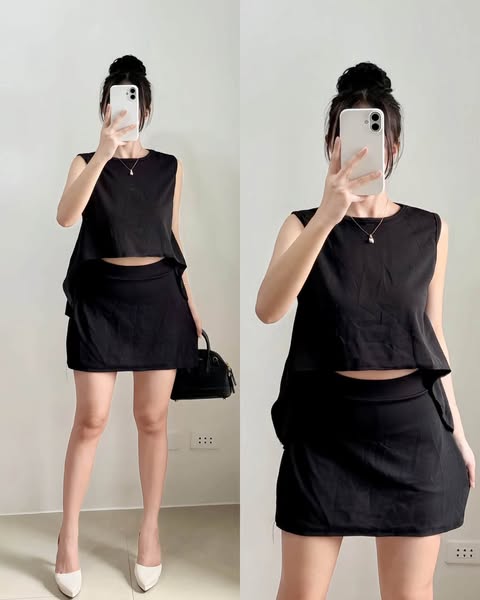 Merielle Longback Top and Skort Coords