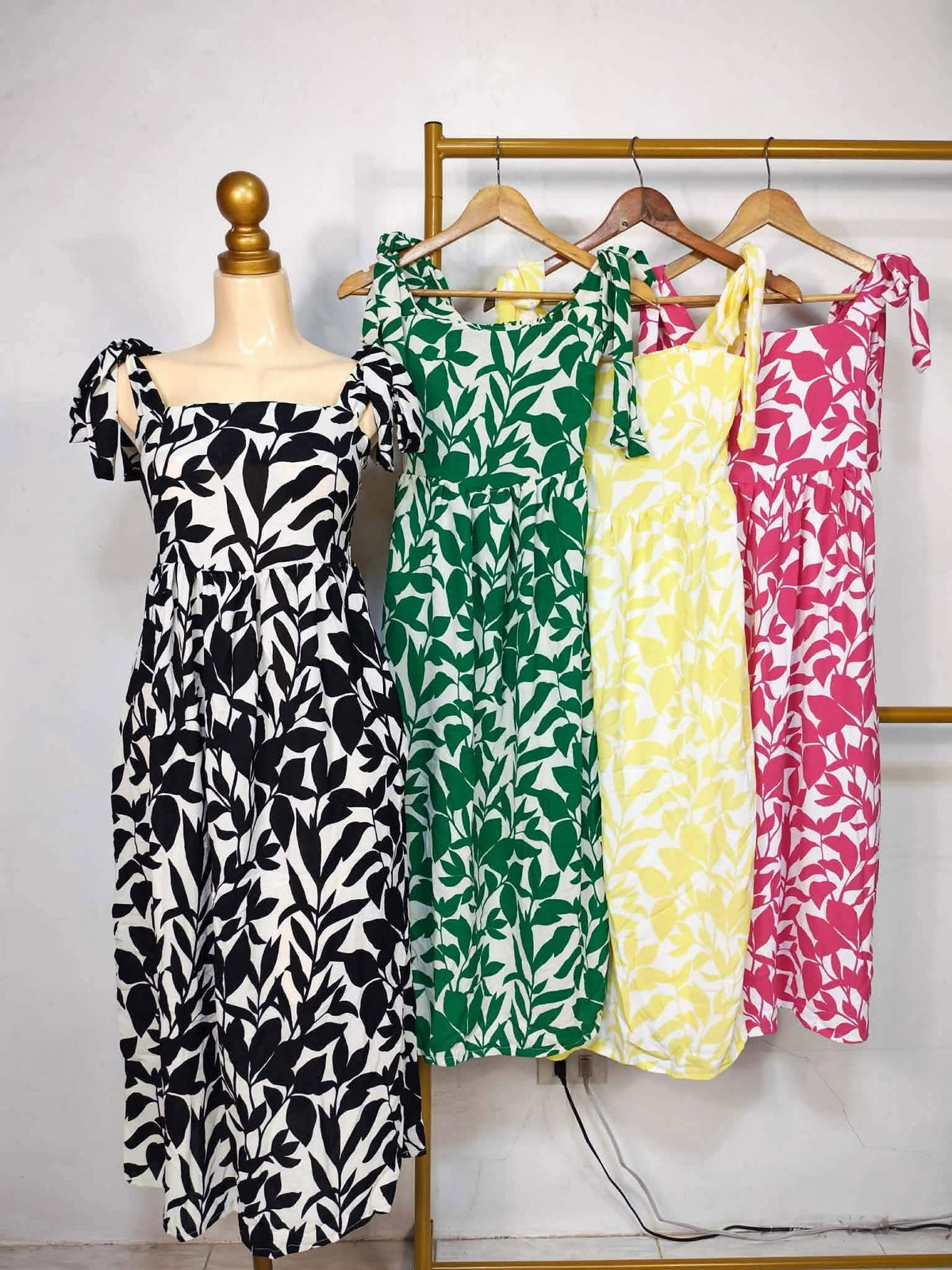 Mau Self Tie Maxi Dress