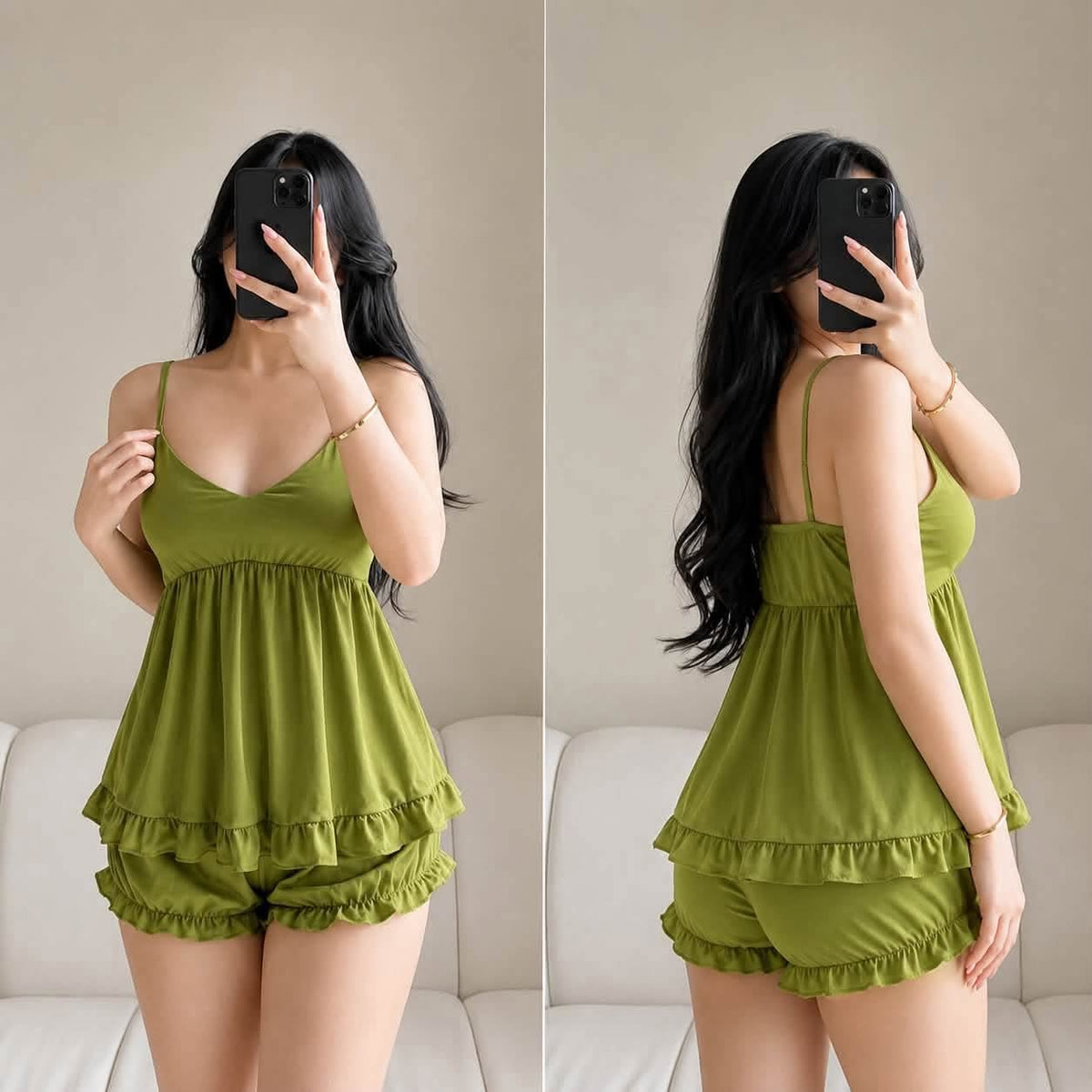 Sabrina Padded Spag Top and Shorts Coords
