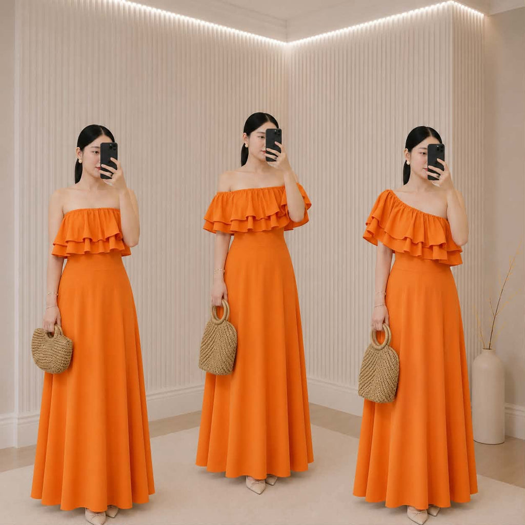 Fame Offshoulder Maxi Dress