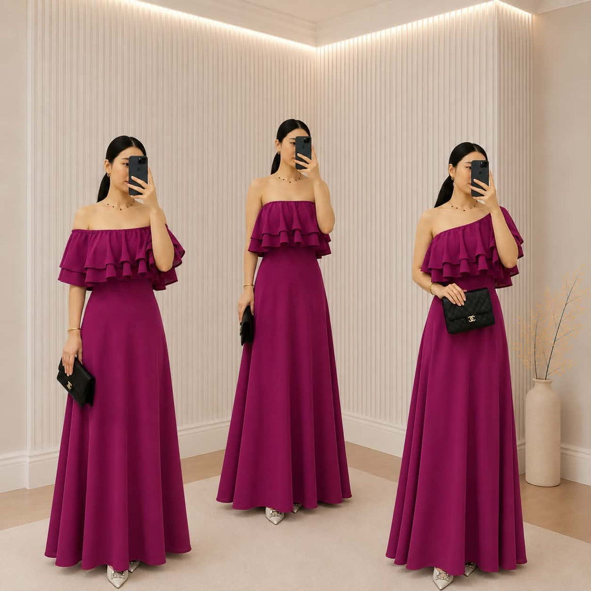 Fame Offshoulder Maxi Dress