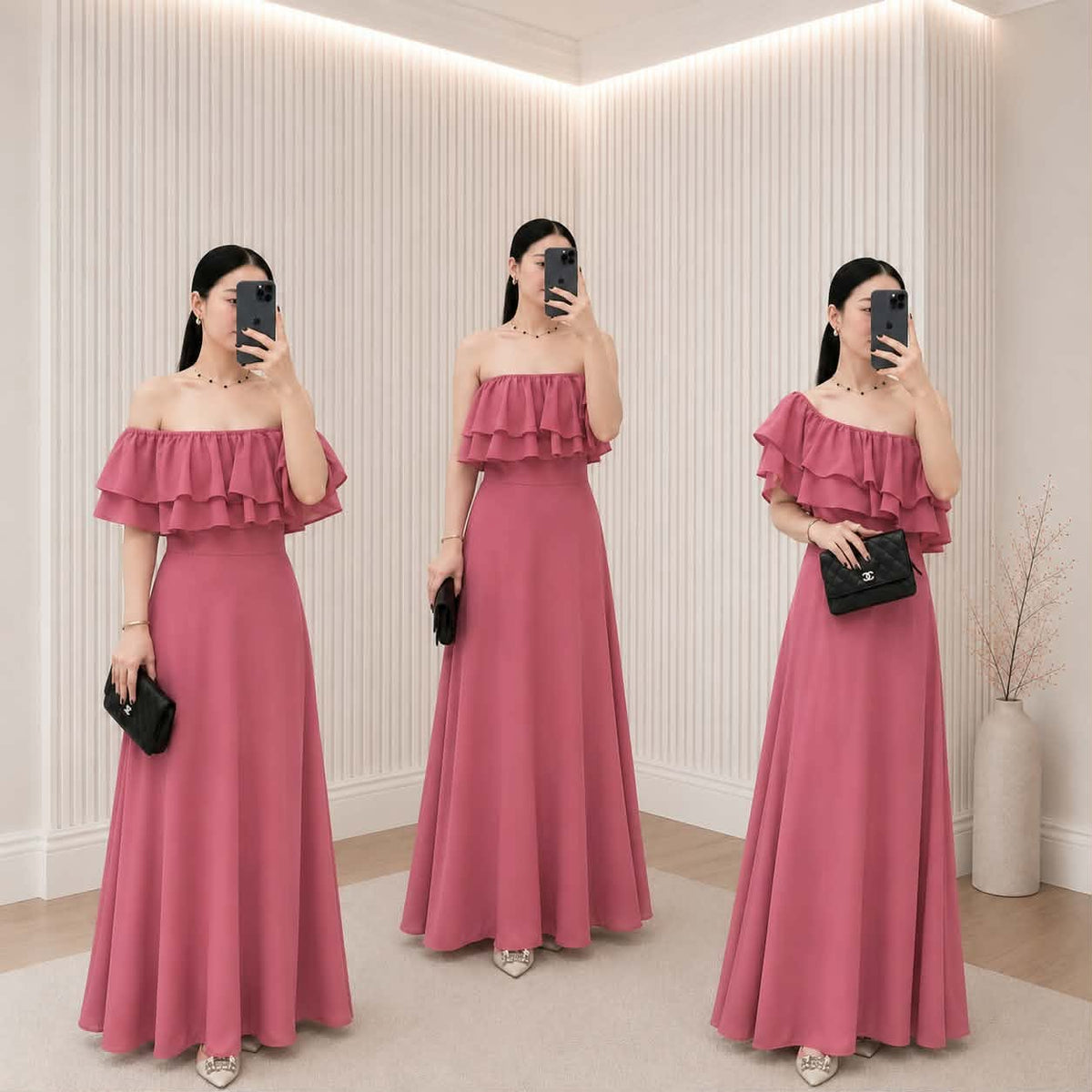 Fame Offshoulder Maxi Dress
