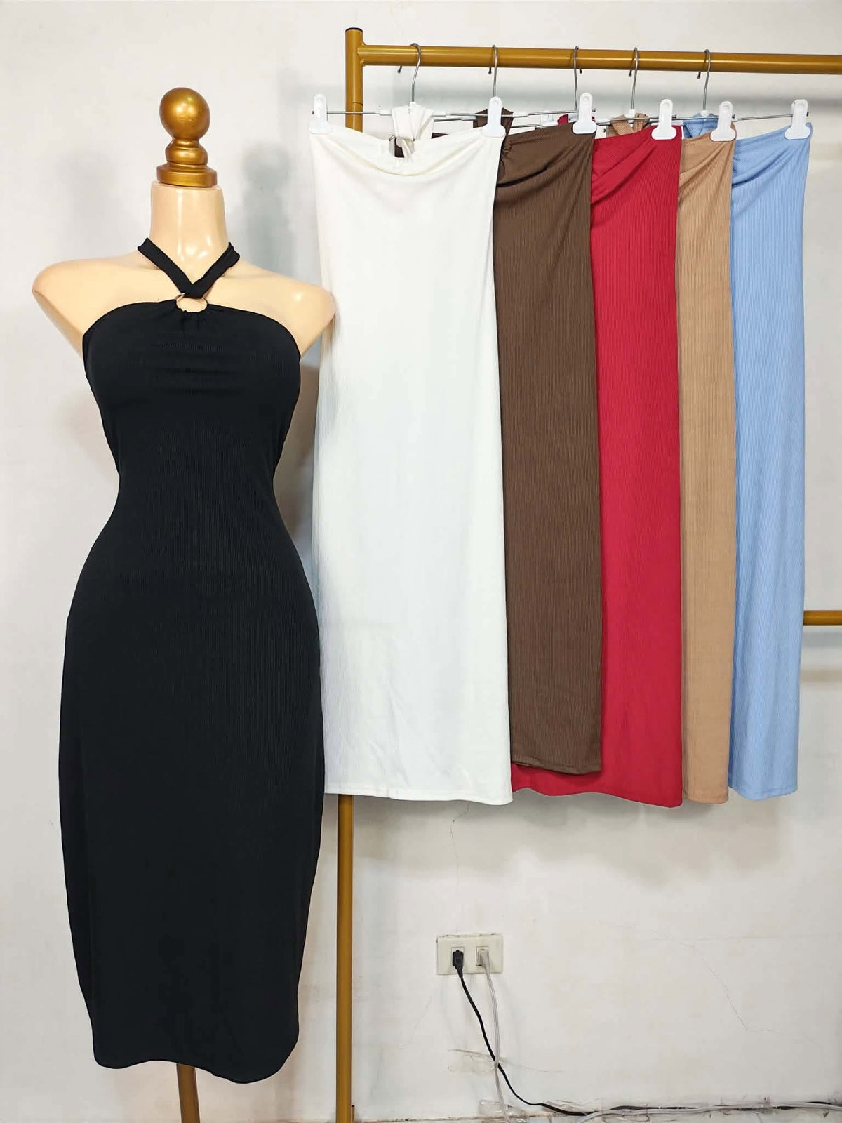 Clarita Halter Bodycon Maxi Dress
