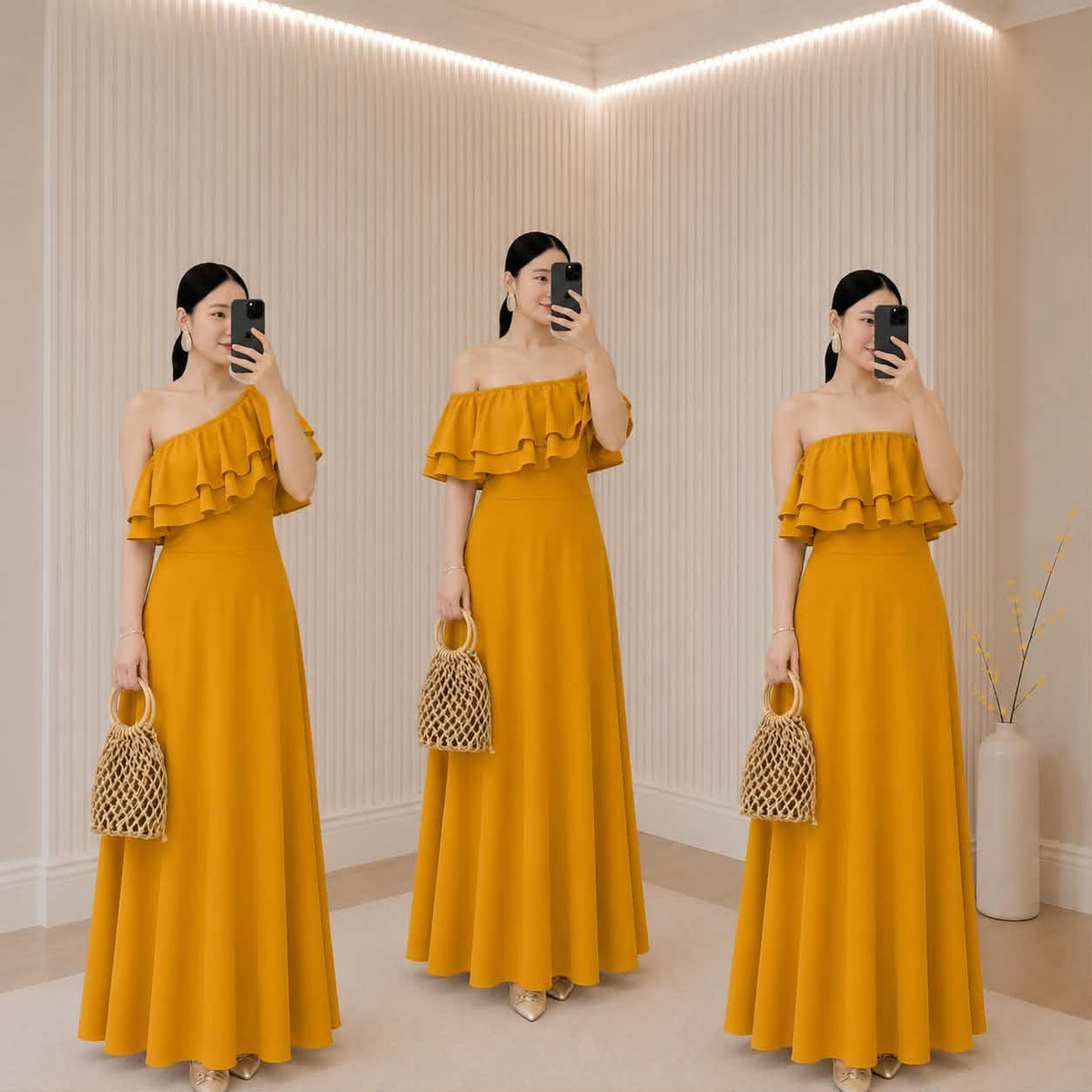 Fame Offshoulder Maxi Dress