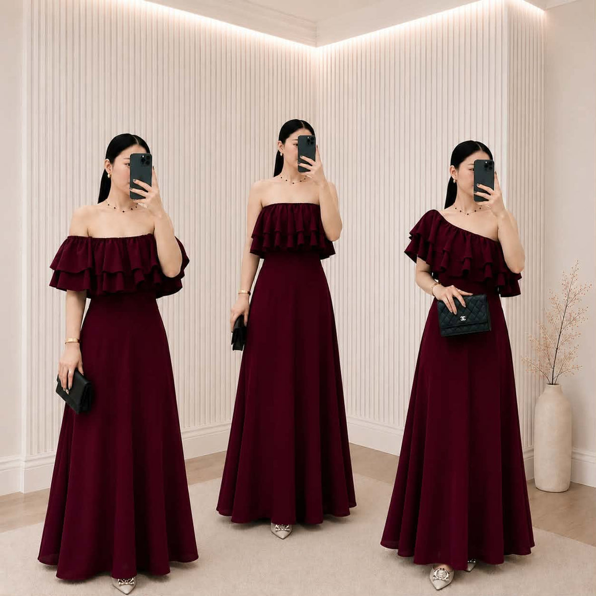 Fame Offshoulder Maxi Dress