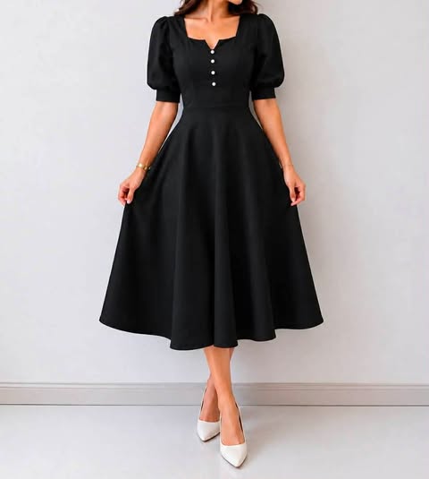 Selena Puff Maxi Dress