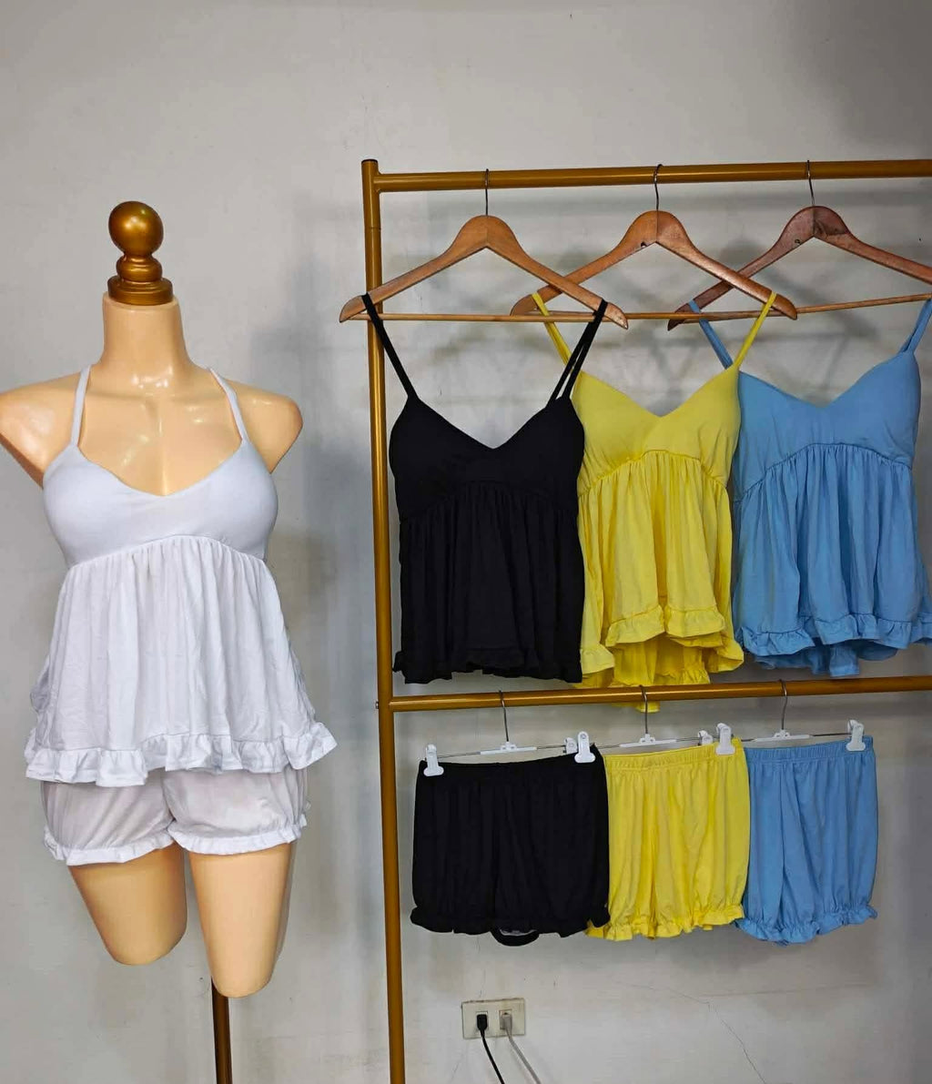 Sabrina Padded Spag Top and Shorts Coords