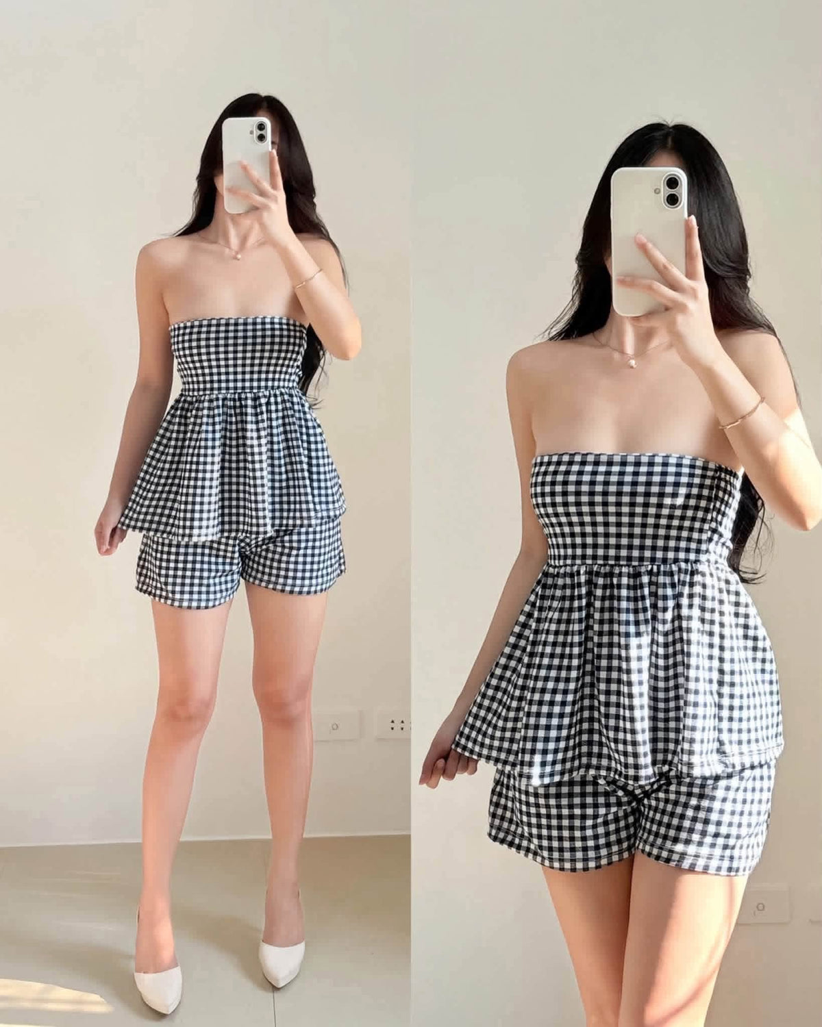Charmaine Tube Peplum Top and Shorts Coords