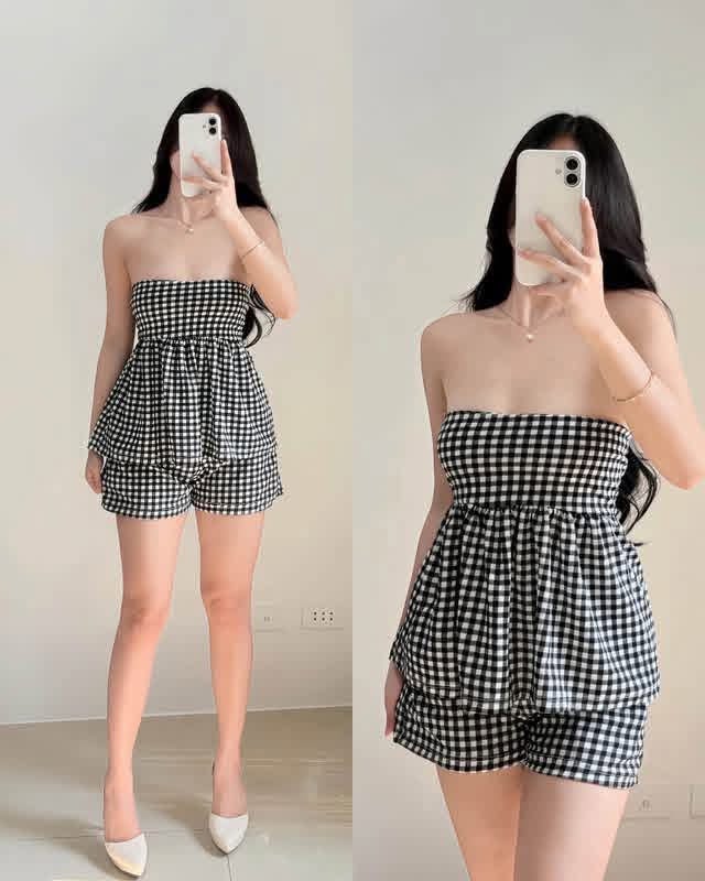 Charmaine Tube Peplum Top and Shorts Coords