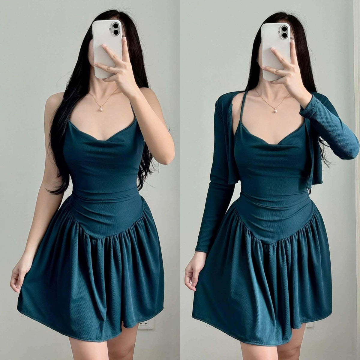 Jewel 2in1 Mini Dress With Cardigan