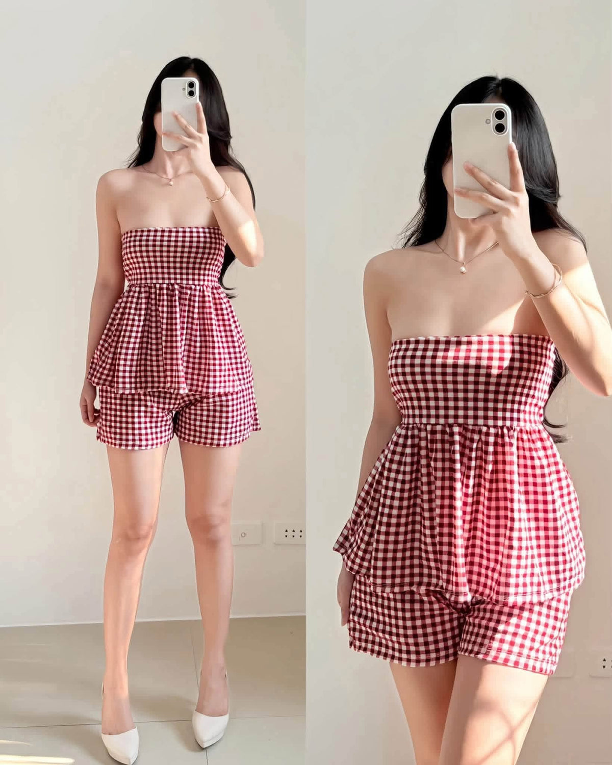 Charmaine Tube Peplum Top and Shorts Coords