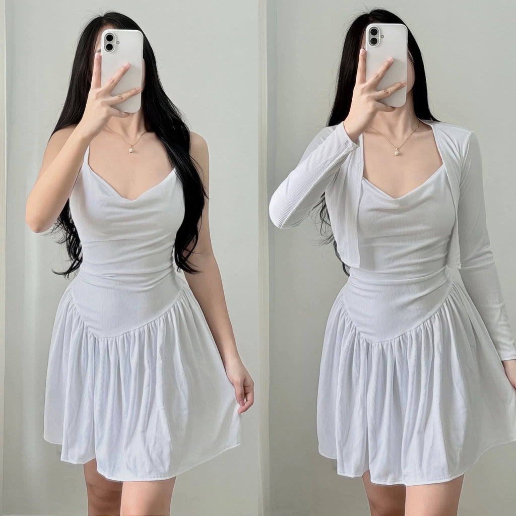 Jewel 2in1 Mini Dress With Cardigan