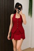 Glenda Vest Top and Skort Coords