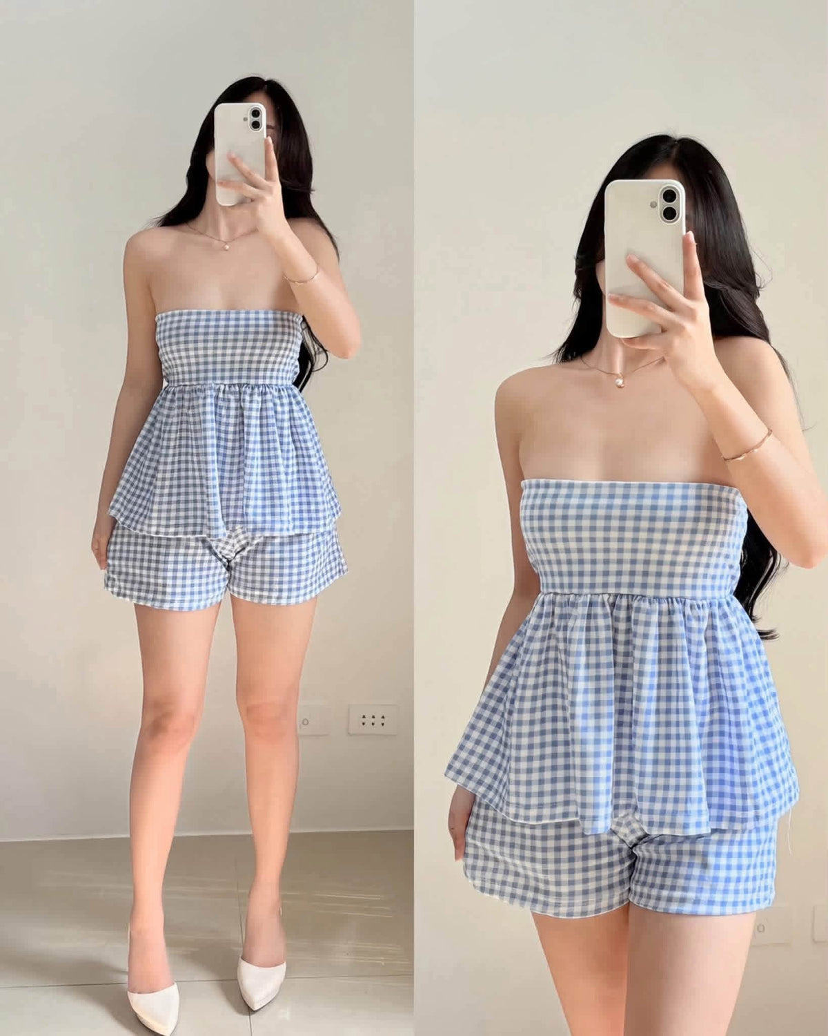 Charmaine Tube Peplum Top and Shorts Coords