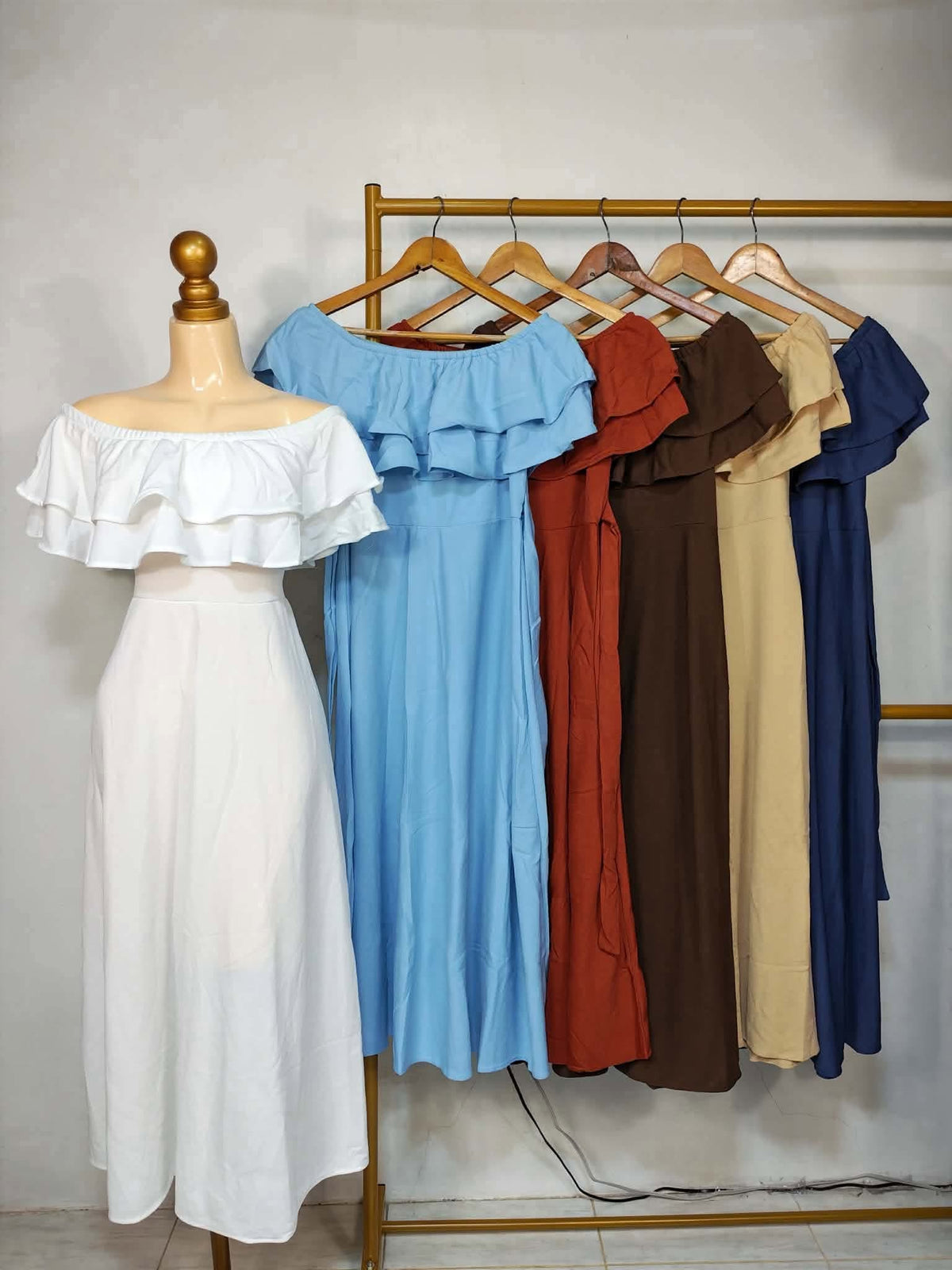 Fame Offshoulder Maxi Dress