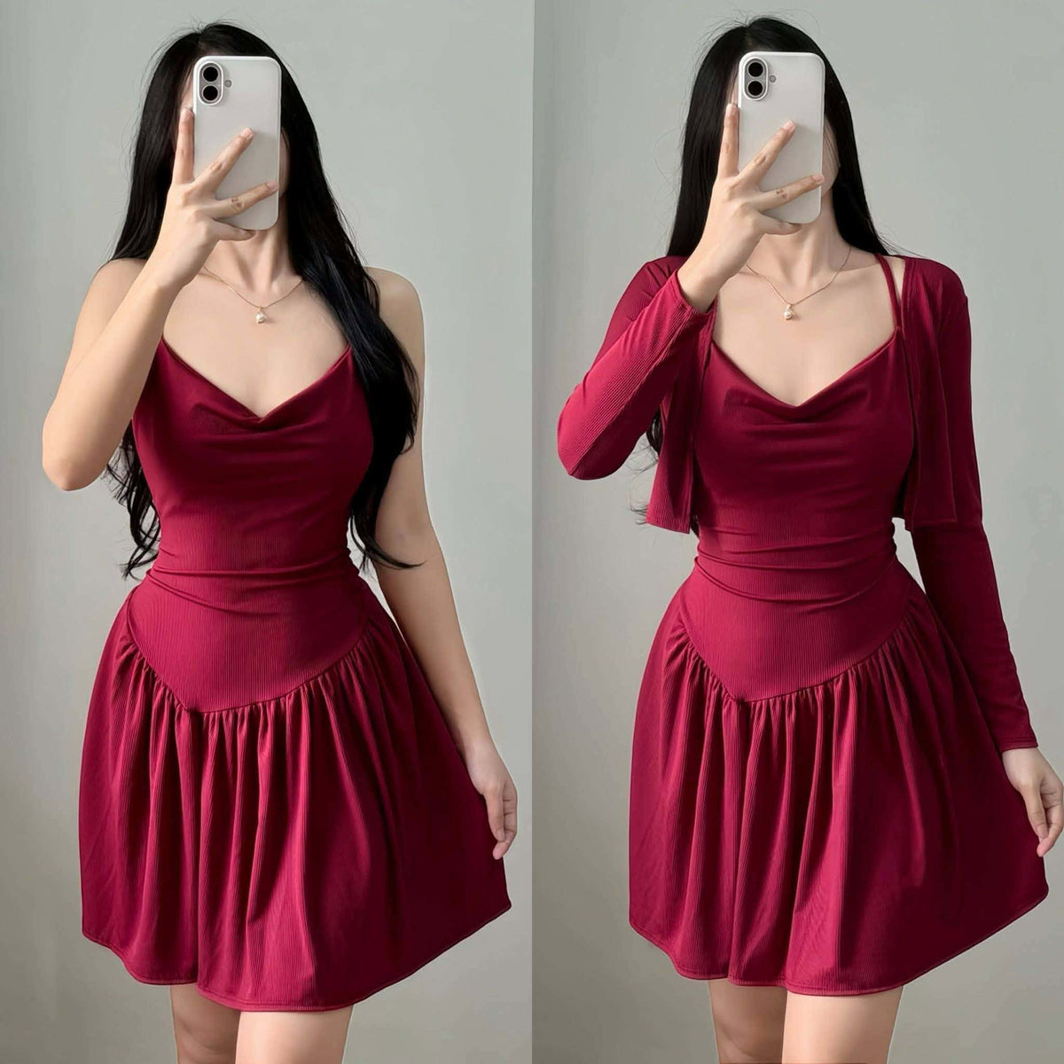 Jewel 2in1 Mini Dress With Cardigan