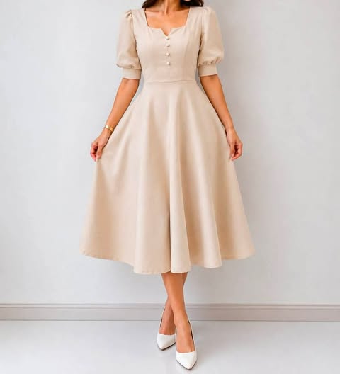 Selena Puff Maxi Dress