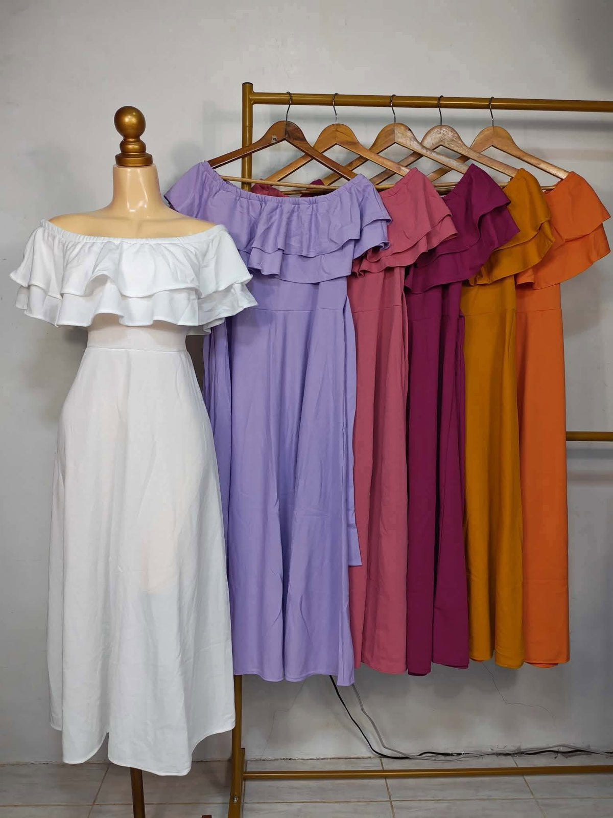 Fame Offshoulder Maxi Dress