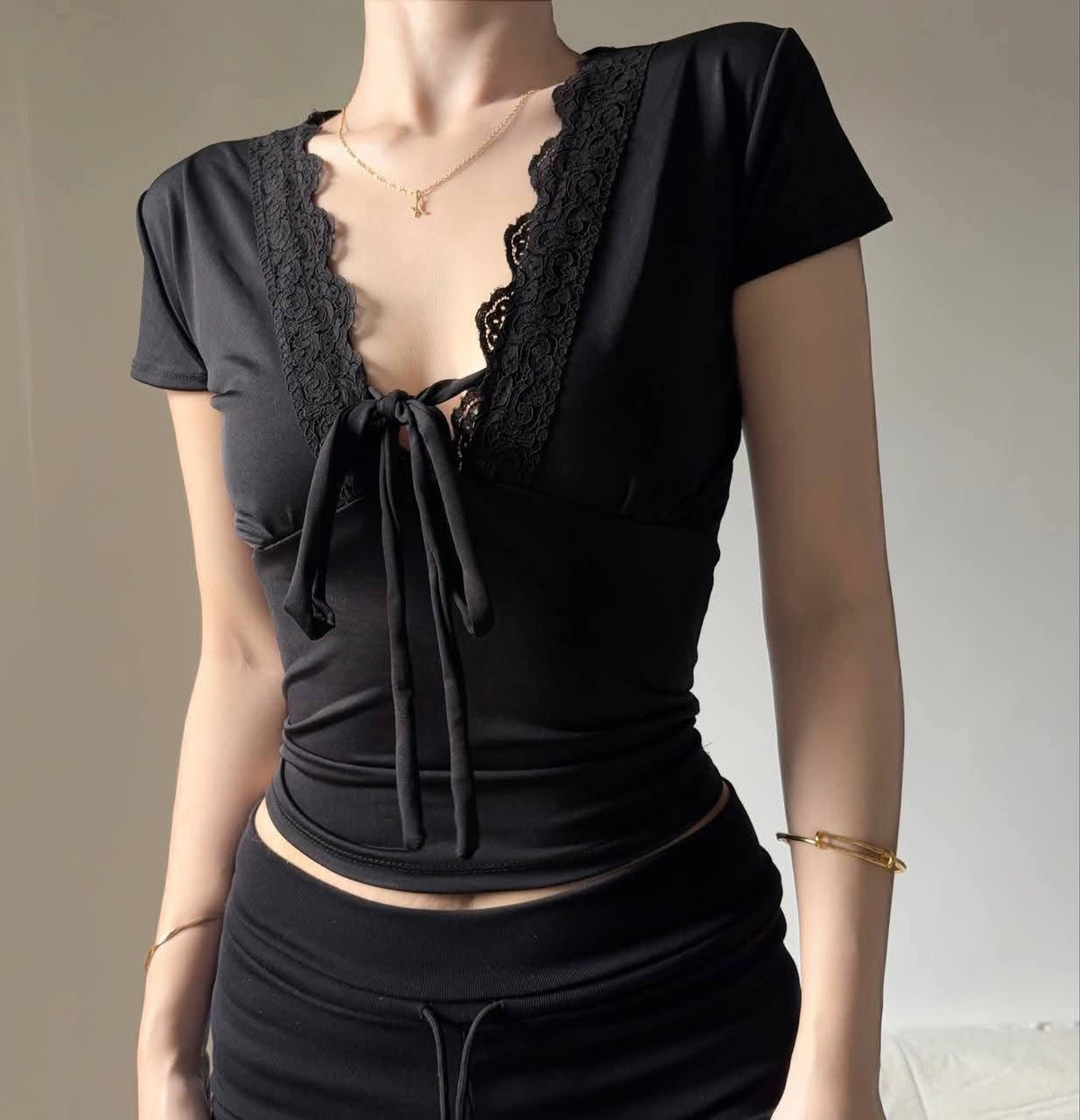 Lara Lace Ribbon Top