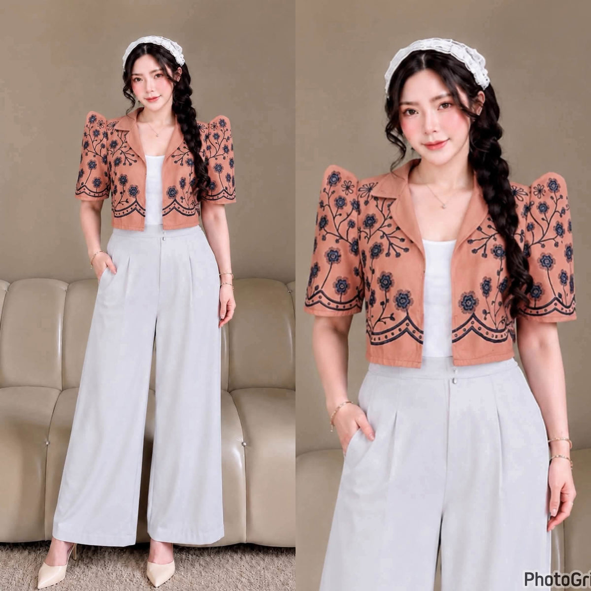 Cindy Filipiniana Bolero Top