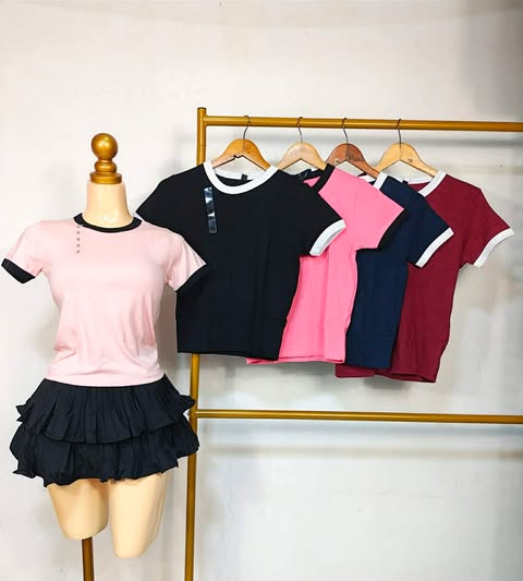 U*qlo Basic Two Tone Top