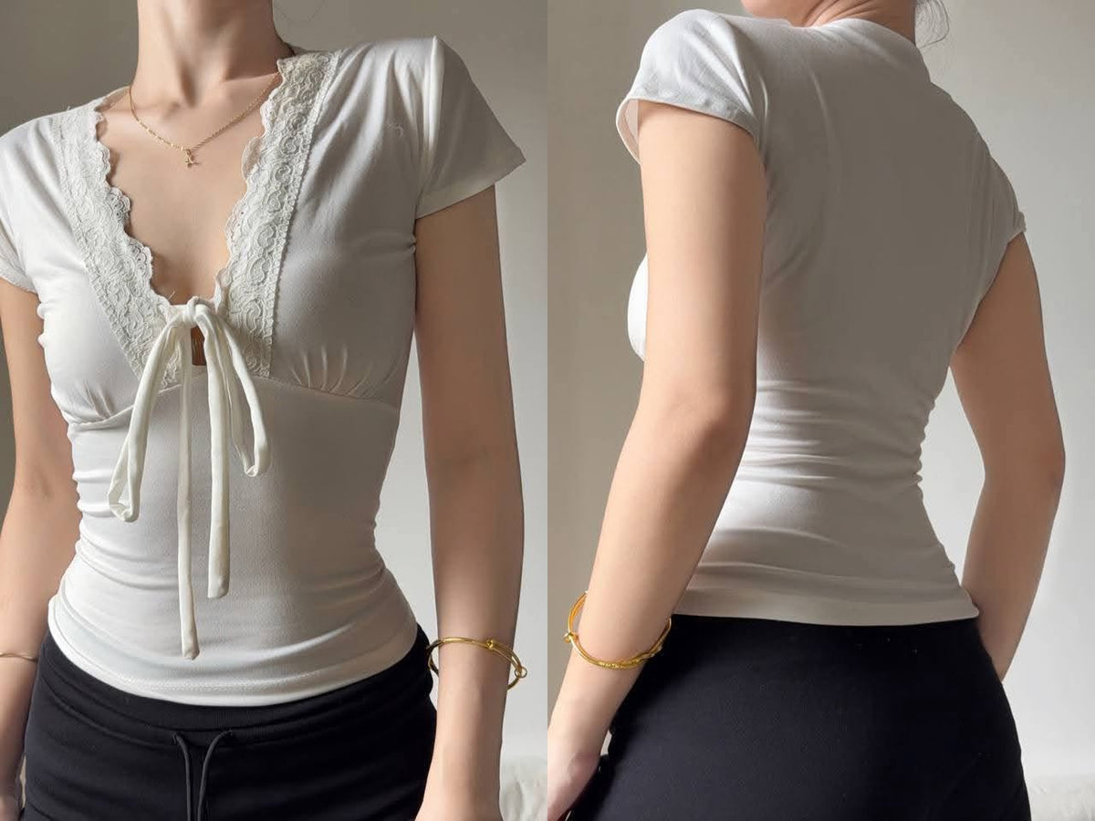 Lara Lace Ribbon Top