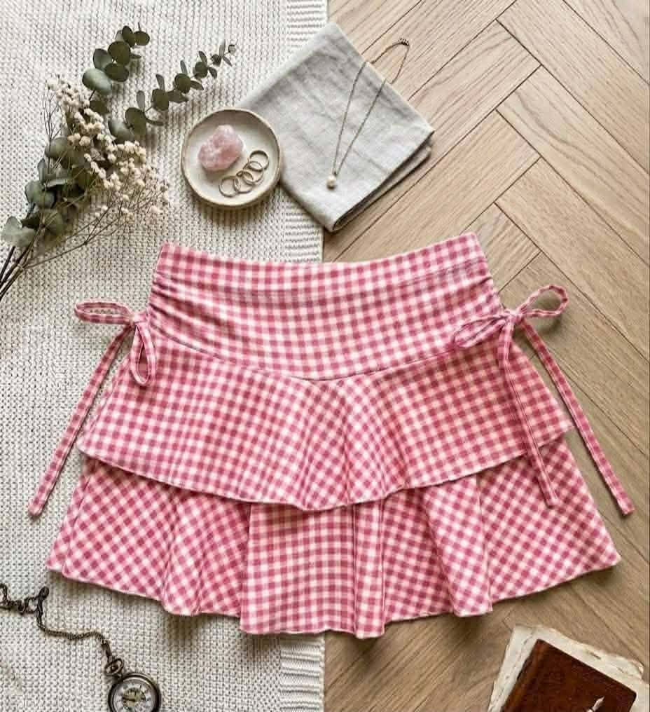 Plus Size Zenny Layered Skort Plain