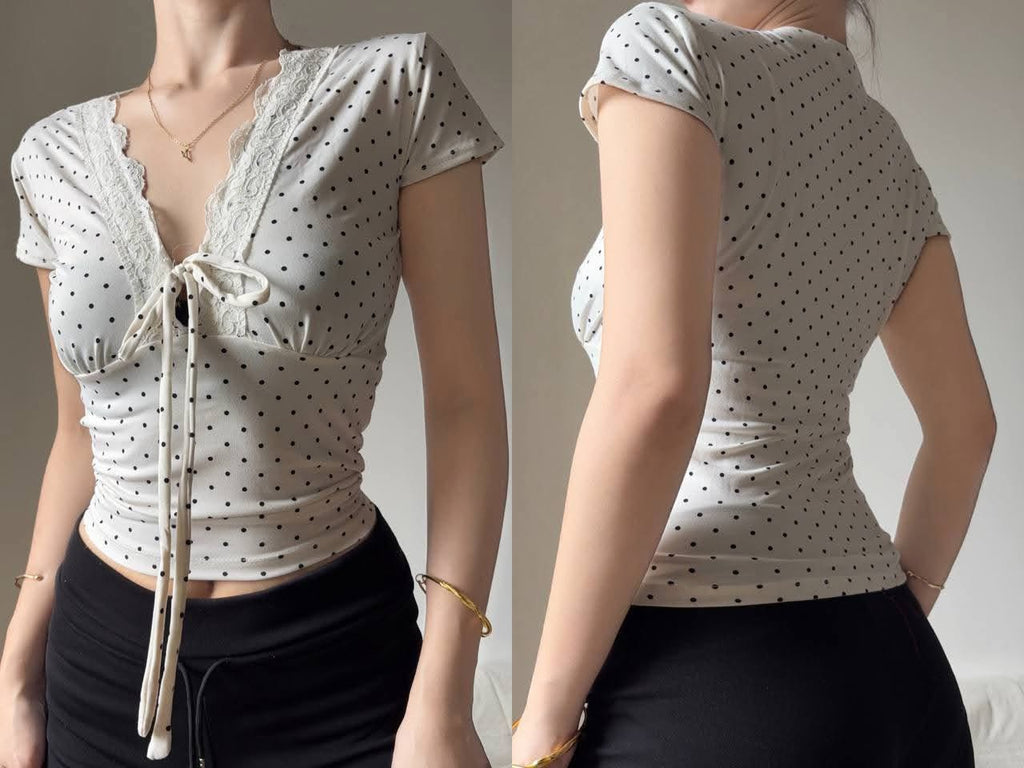 Lara Lace Ribbon Top