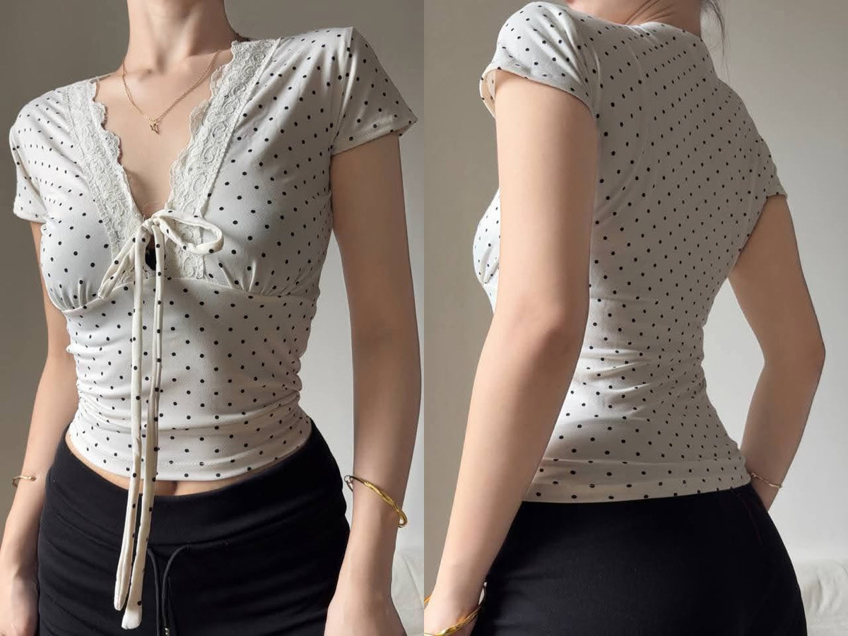 Lara Lace Ribbon Top