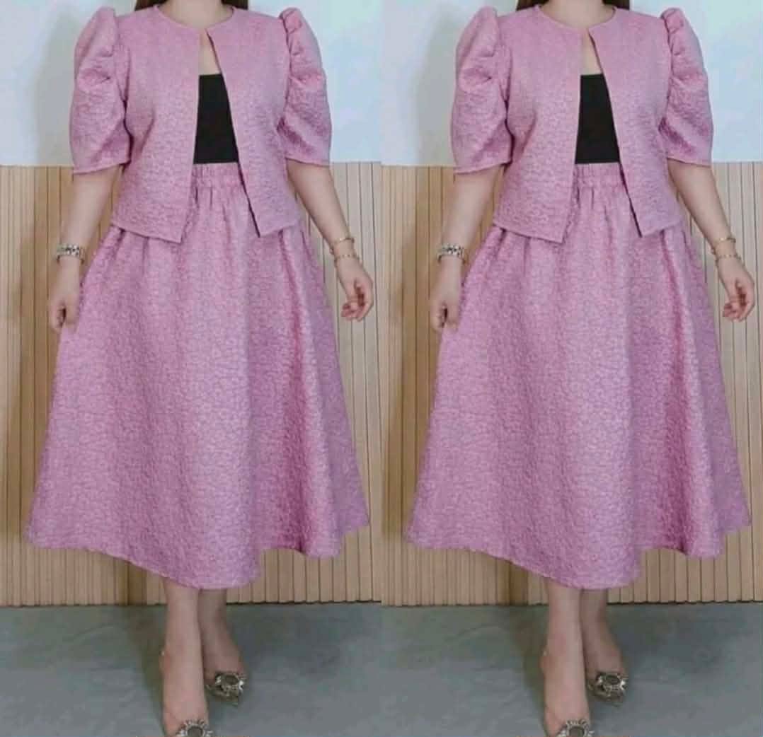 Plus Size Filipiniana Bolero Top and Midi &nbsp;Skirt Coords