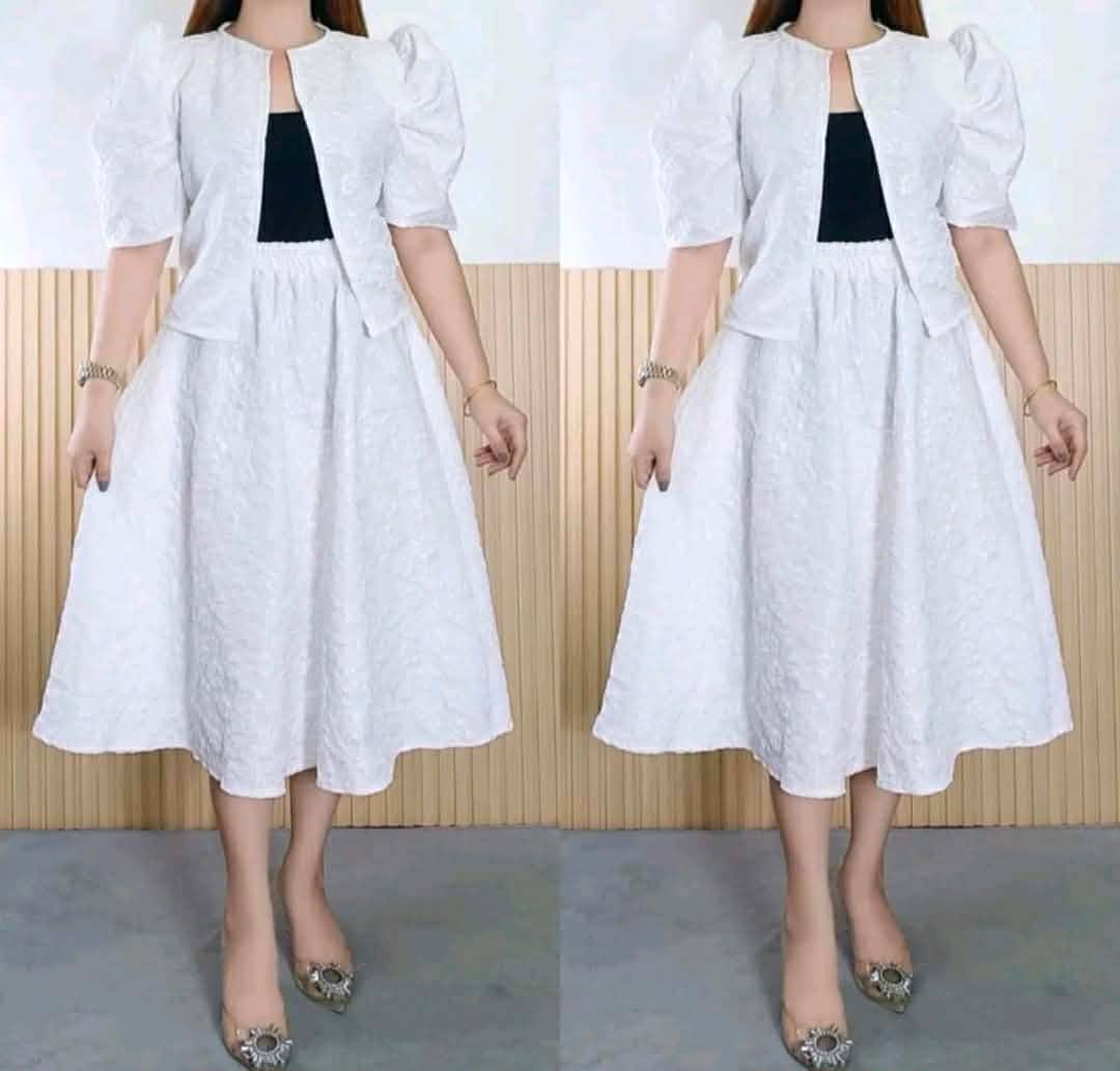 Plus Size Filipiniana Bolero Top and Midi &nbsp;Skirt Coords