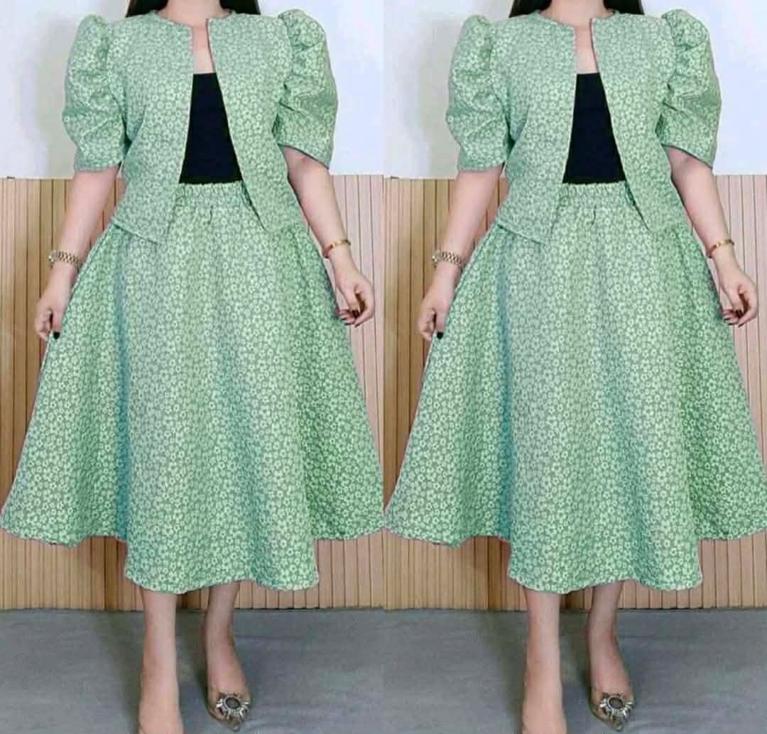 Plus Size Filipiniana Bolero Top and Midi &nbsp;Skirt Coords